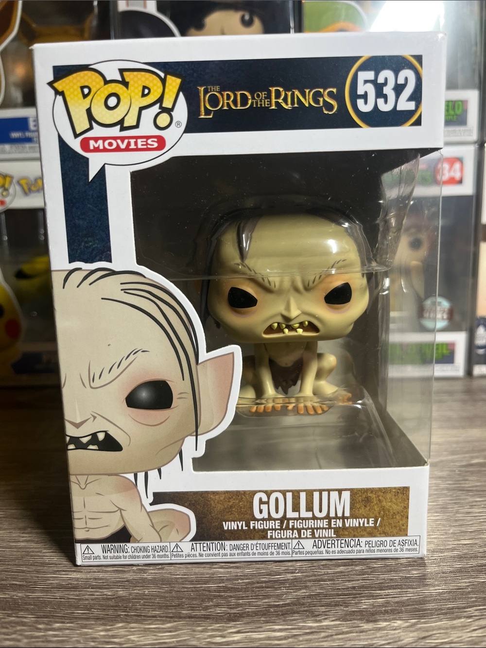 Funko Pop! The Lord of the Rings Gollum Vinyl Figure - Beige, Black, Brown
